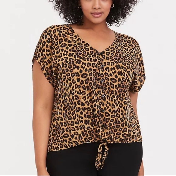 Torrid Leopard Dolman Top - Picture 2 of 4